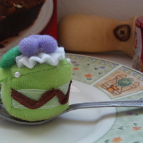 Kawaii Green Cake Cellphone Plush
