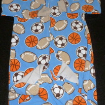 Blue Sports Footed PJ's-Child of Mine Size 24 Months