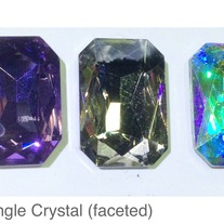 Rectangle czech crystal (faceted) 18mm x 27mm