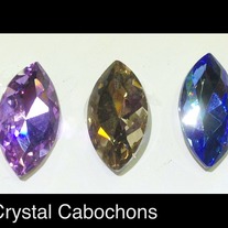 Navette Crystal Cabochons 17mm x 32mm