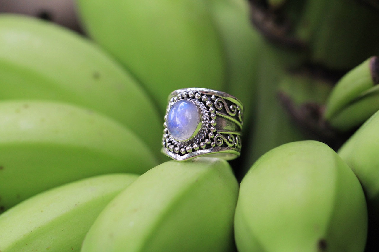moonstone statement ring