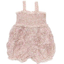 Meadowsweet Floral Romper With Passementerie Detail in Pink