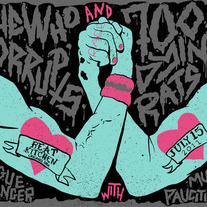 HEWHOCORRUPTS, 7000 Dying Rats, dual reunion show Screen Printed Poster