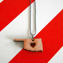 Oklahoma Heart Necklace