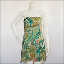 Strapless Marble Print Dress