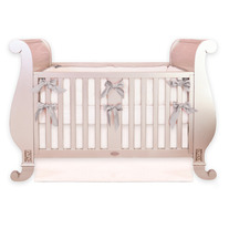 Custom Silk Crib Bedding - Flat Skirt