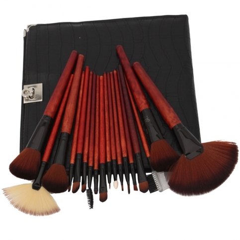 brushes  set Set 18pcs makeup · Beauty natural Cosmetic  Natural Brown Hair  Makeup Brush Animal