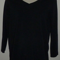 Black Long Sleeve V Neck Shirt-Oh Baby By Motherhood Size Medium  CL413