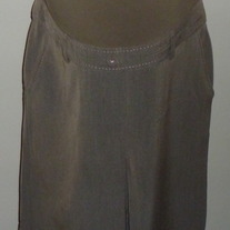 Tan/Green Skirt with Pink Stitching-Tomorrows Mother Size Small  CL413