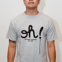 The Dripping Oh! Tee in Heather Grey