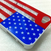 New Bling Sparkle Luxury Rhinestones USA Flag iPhone Case
