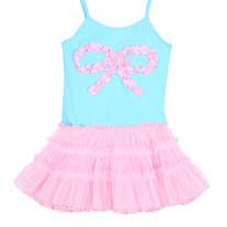 One Posh Kid Pink Tutu Aqua Dress