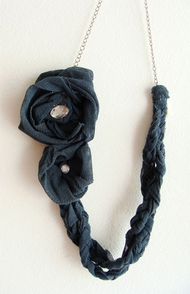 Floral Braided Tulle Eco Necklace by Sardinella Sardine