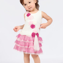 Isobella & Chloe Swan Lake Flowered Tutu Dress in Pink, 4-6X