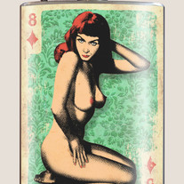 Naughty 8 of Diamonds Flask