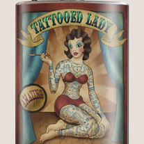Tattooed Lady Flask