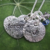 Forever Heart, Initial, couples Birthstones