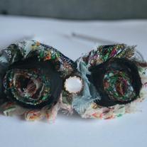 "Peacock Paisley" shabby sass headband