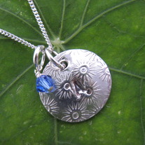 1 Initial Necklace (lg) with birthstone