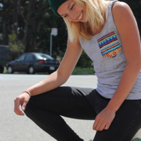 Aztec on Grey PocketPunt Tank