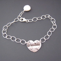 Grandma Heart Charm Bracelet