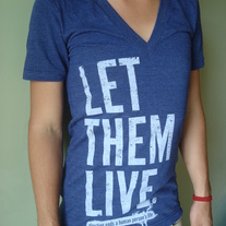 "Let Them Live" Deep V Indigo Tri-blend