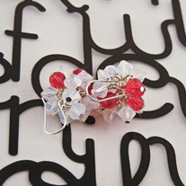 Black and White and Red All Over Earrings