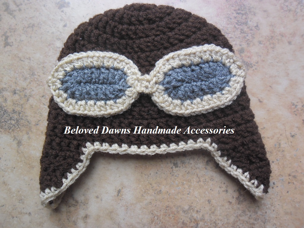crochet aviator hat