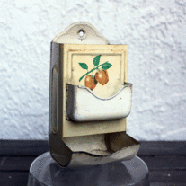 Vintage Match Stick Holder - Apple Design