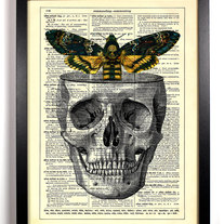 Image of Moths In The Attic, Vintage Dictionary Print, 8 x 10