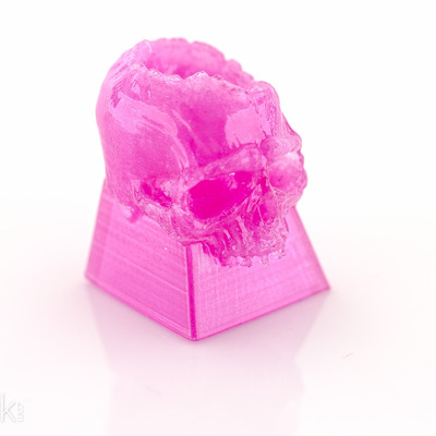 Candy pink skull keycap