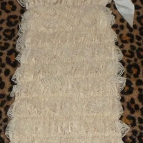 Creme Lace Petti Romper with Straps/Bow-Size 2T/3T