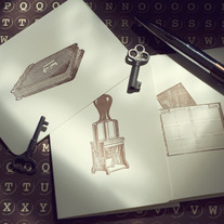 Letterpress Vintage Notecards - Set of 6