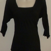 Black 3/4 Sleeve Length Shirt-Crave Apparel Maternity Size Large  GS513