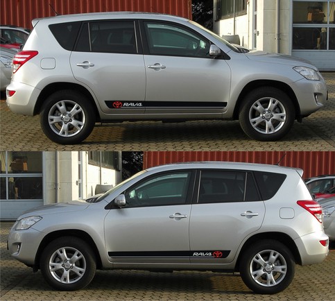 SPK112 toyota rav4 racing stripes sticker decal kit sports ...