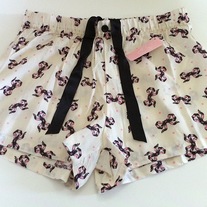 M or XL off-white black pink bow ribbon polka dot boxer shorts