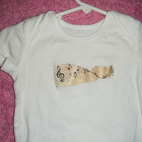 Music note onesie Sz12mo