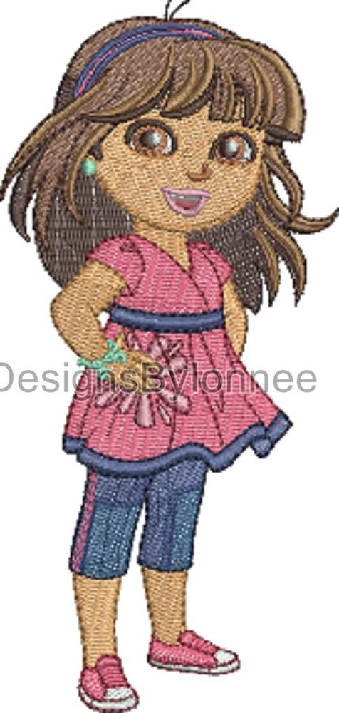 Dora The Explorer All Grown Up Embroidery Design 2 Sizes ...