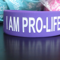 "I AM PRO-LIFE" Wristband - Purple