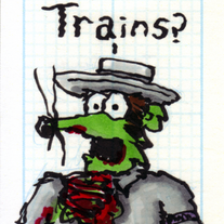 Sketch Card: Train Zombie