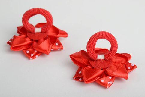 Set Of 2 Homemade Festive Hair Ties With Bright Sold By