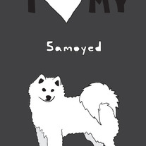 Samoyed, 5x7 print