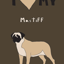 Mastiff, 5x7 print