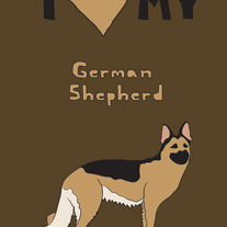 German Shepherd, 5x7 print