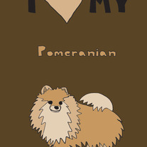 Pomeranian, 5x7 print