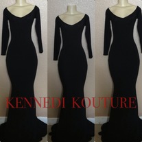 BLACK "ITALY DREAMS" MERMAID DRESS