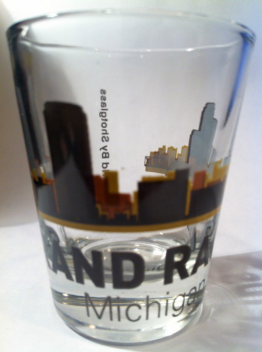 Grand Rapids Michigan Sunset Skyline Shot Glass ? World By ...