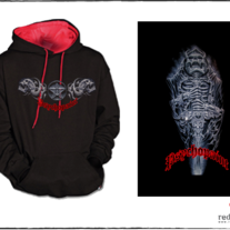 Hood black and red épée