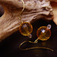 Simple Gold Drops Necklace and Earring Set - Thumbnail 1