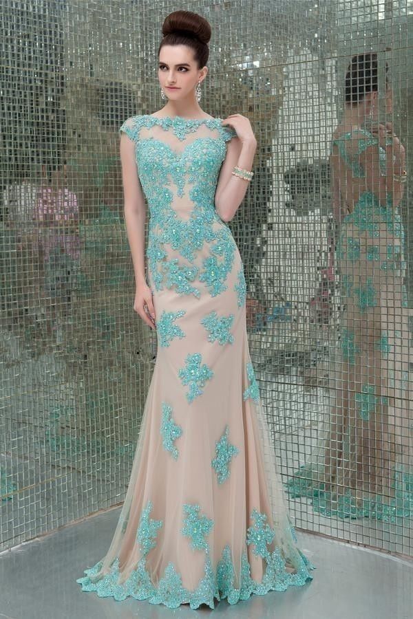 Light Blue Mermaid Prom Dress